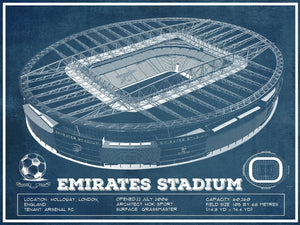 14" x 11" / Unframed Cutler West Arsenal Football Club Emirates Stadium Soccer Print