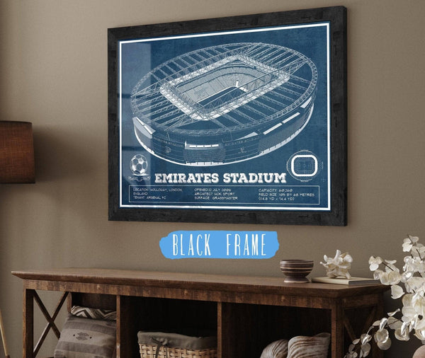 20" x 16" / Black Frame Cutler West Arsenal Football Club Emirates Stadium Soccer Print