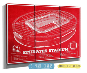 36" x 24" / 3 Panel Canvas Wrap Cutler West Arsenal Football Club - Emirates Stadium Soccer Print