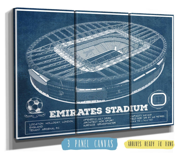 36" x 24" / 3 Panel Canvas Wrap Cutler West Arsenal Football Club Emirates Stadium Soccer Print
