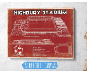 Cutler West Arsenal Football Club - Vintage Highbury Stadium Soccer Print