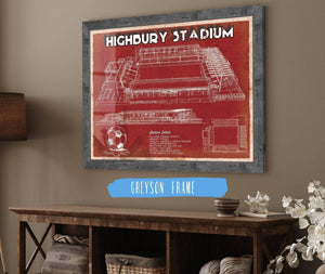 Cutler West Arsenal Football Club - Vintage Highbury Stadium Soccer Print
