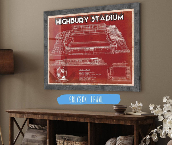 Cutler West Arsenal Football Club - Vintage Highbury Stadium Soccer Print