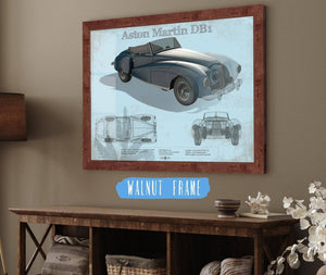 Cutler West Aston Martin DB1 Blueprint Vintage Auto Print