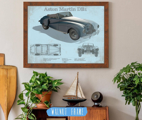 Cutler West Aston Martin DB1 Blueprint Vintage Auto Print