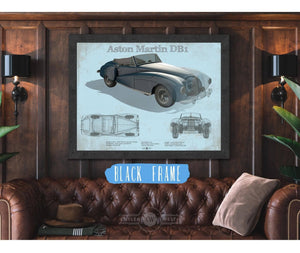 Cutler West Aston Martin DB1 Blueprint Vintage Auto Print