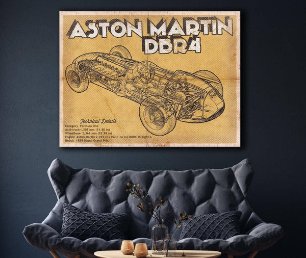 Cutler West Aston Martin DBR4 Formula One Race Car Print