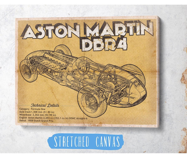 Cutler West Aston Martin DBR4 Formula One Race Car Print