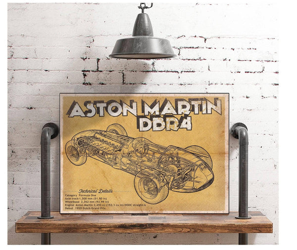 Cutler West Aston Martin DBR4 Formula One Race Car Print