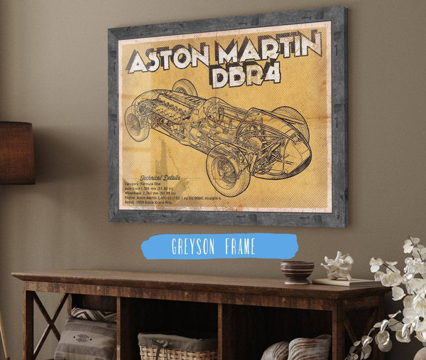 Cutler West Aston Martin DBR4 Formula One Race Car Print