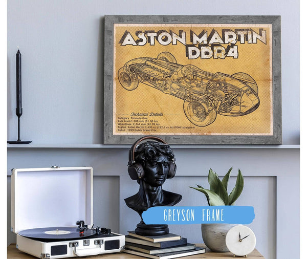 Cutler West Aston Martin DBR4 Formula One Race Car Print