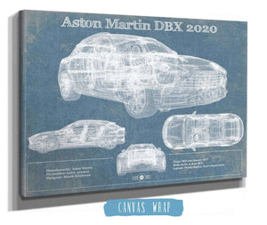 Cutler West Aston Martin DBX 2020 Blueprint Vintage Auto Print