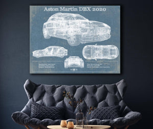 Cutler West Aston Martin DBX 2020 Blueprint Vintage Auto Print
