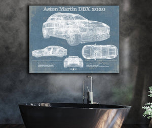 Cutler West Aston Martin DBX 2020 Blueprint Vintage Auto Print