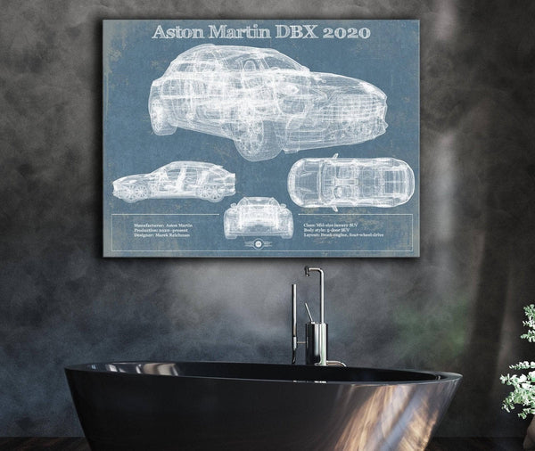 Cutler West Aston Martin DBX 2020 Blueprint Vintage Auto Print