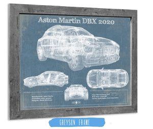 Cutler West Aston Martin DBX 2020 Blueprint Vintage Auto Print