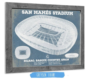14" x 11" / Greyson Frame Cutler West Athletic Bilbao - San Mamés Stadium Soccer Print