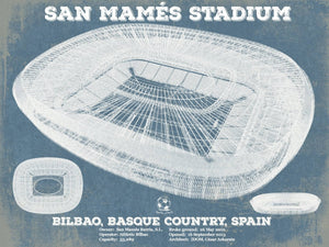 14" x 11" / Unframed Cutler West Athletic Bilbao - San Mamés Stadium Soccer Print
