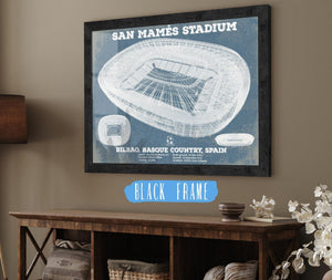 20" x 16" / Black Frame Cutler West Athletic Bilbao - San Mamés Stadium Soccer Print