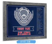 Cutler West Baseball Collection 14" x 11" / Greyson Frame Turner Field - Atlanta Braves (MLB) Team Color Vintage Baseball Print 933311175_51714