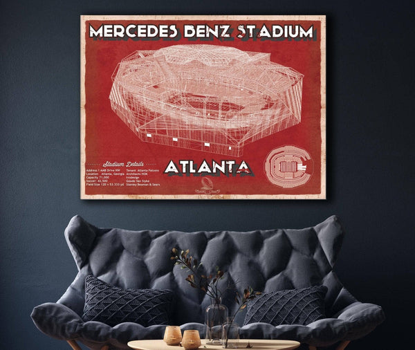 Cutler West Atlanta Falcons - Mercedes-Benz Stadium NFL Team Print