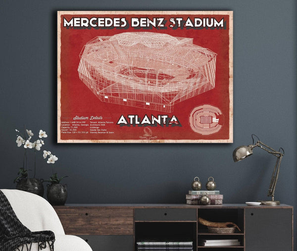 Cutler West Atlanta Falcons - Mercedes-Benz Stadium NFL Team Print