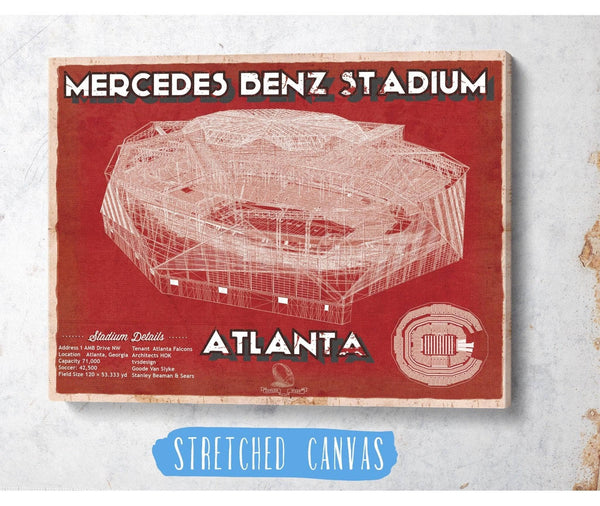 Cutler West Atlanta Falcons - Mercedes-Benz Stadium NFL Team Print
