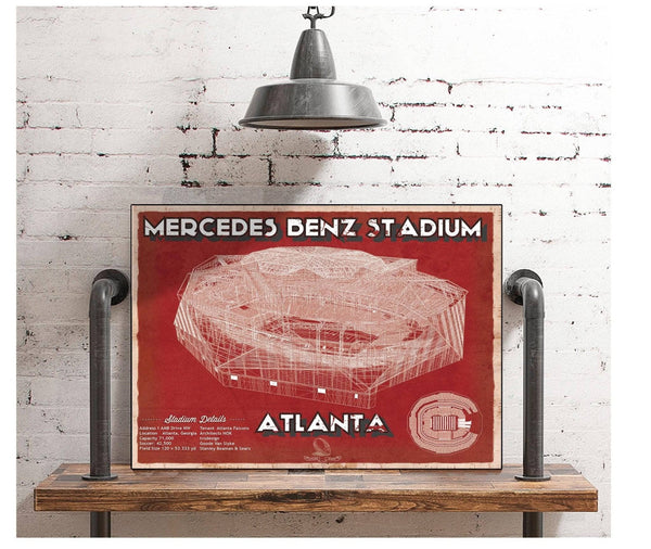 Cutler West Atlanta Falcons - Mercedes-Benz Stadium NFL Team Print