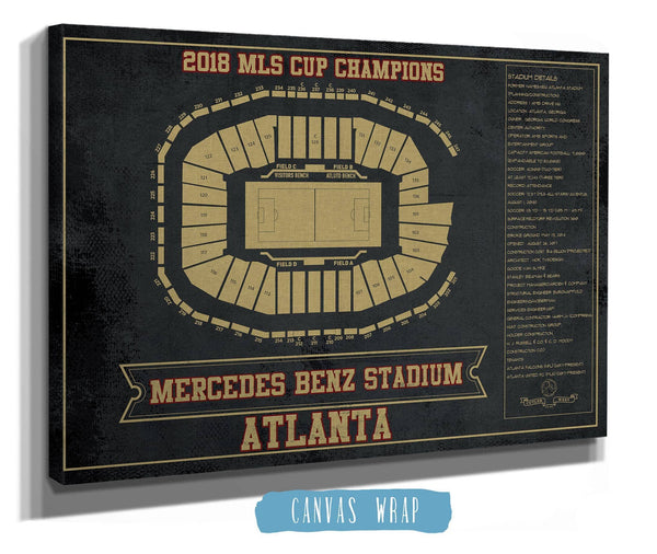 Cutler West Atlanta United F.C. - Mercedes-Benz Stadium Stadium Vintage Soccer Print