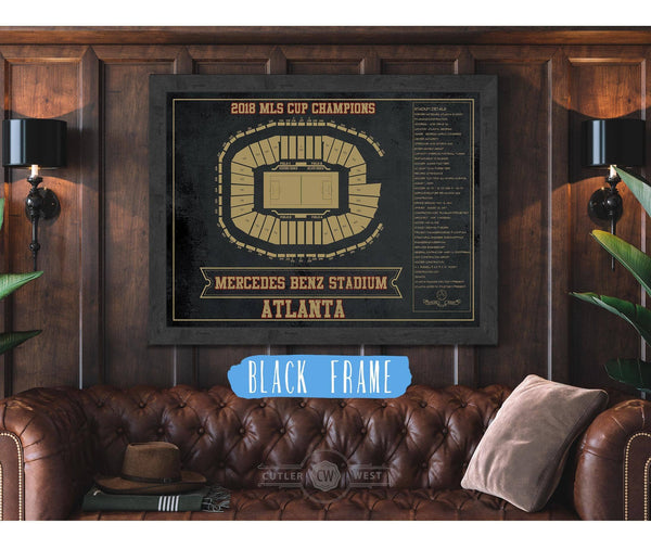 Cutler West Atlanta United F.C. - Mercedes-Benz Stadium Stadium Vintage Soccer Print