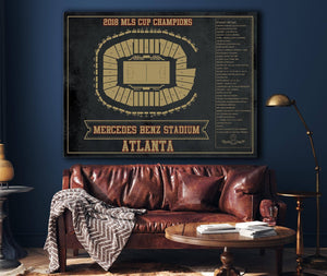 Cutler West Atlanta United F.C. - Mercedes-Benz Stadium Stadium Vintage Soccer Print
