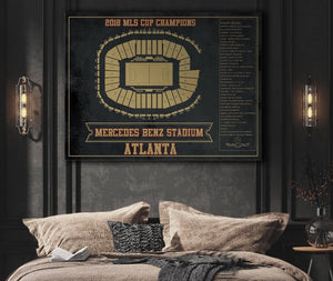 Cutler West Atlanta United F.C. - Mercedes-Benz Stadium Stadium Vintage Soccer Print