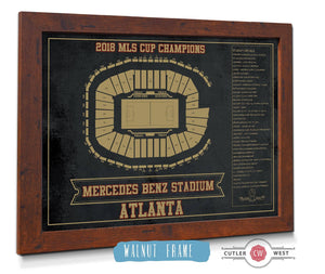 Cutler West Atlanta United F.C. - Mercedes-Benz Stadium Stadium Vintage Soccer Print