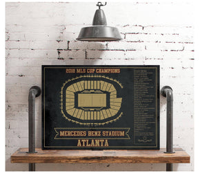 Cutler West Atlanta United F.C. - Mercedes-Benz Stadium Stadium Vintage Soccer Print