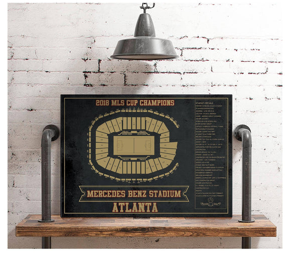 Cutler West Atlanta United F.C. - Mercedes-Benz Stadium Stadium Vintage Soccer Print