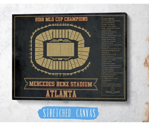 Cutler West Atlanta United F.C. - Mercedes-Benz Stadium Stadium Vintage Soccer Print