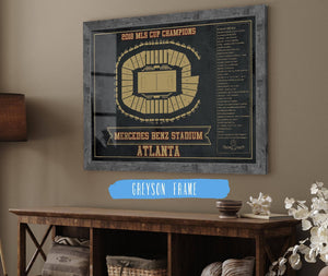 Cutler West Atlanta United F.C. - Mercedes-Benz Stadium Stadium Vintage Soccer Print