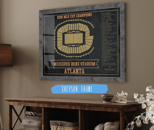 Cutler West Atlanta United F.C. - Mercedes-Benz Stadium Stadium Vintage Soccer Print