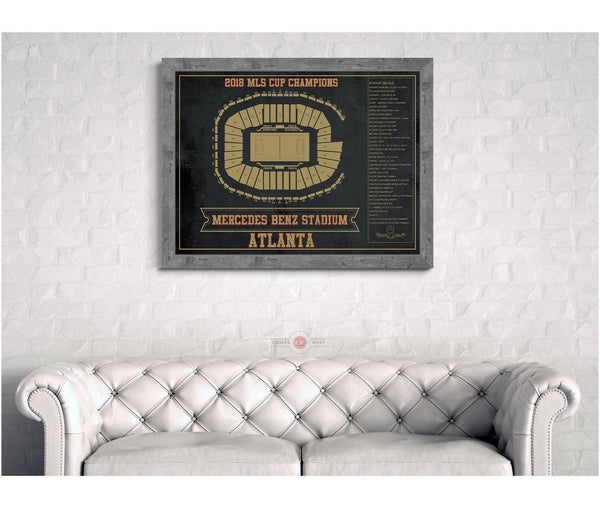 Cutler West Atlanta United F.C. - Mercedes-Benz Stadium Stadium Vintage Soccer Print