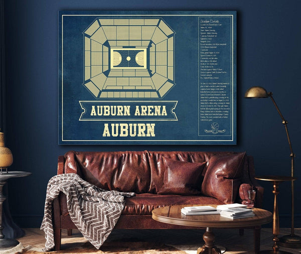 Cutler West Auburn Tigers - Auburn Arena Vintage Blueprint