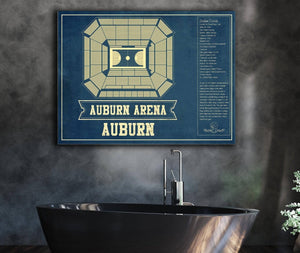 Cutler West Auburn Tigers - Auburn Arena Vintage Blueprint