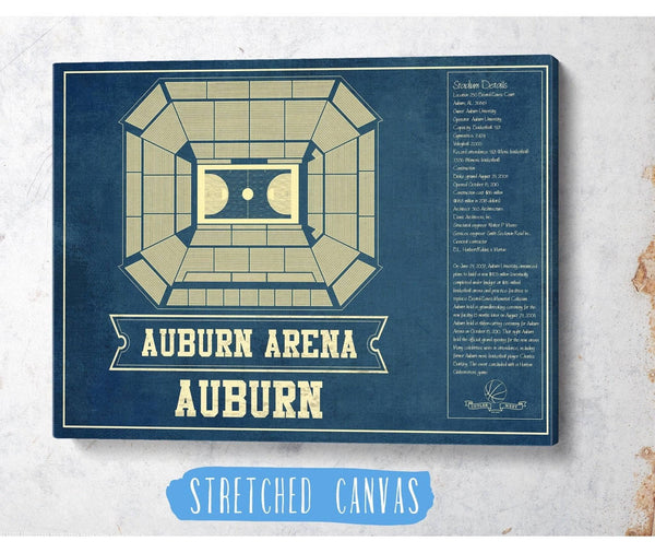 Cutler West Auburn Tigers - Auburn Arena Vintage Blueprint