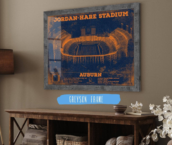Cutler West Auburn Tigers Jordan Hare Vintage Stadium Blueprint