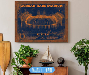 Cutler West Auburn Tigers Jordan Hare Vintage Stadium Blueprint