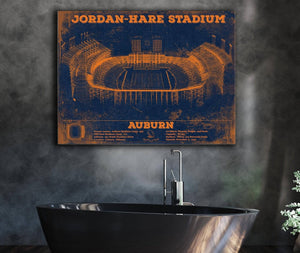 Cutler West Auburn Tigers Jordan Hare Vintage Stadium Blueprint