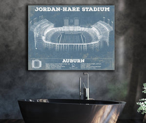 Cutler West Auburn Tigers - Jordan-Hare Vintage Stadium Blueprint