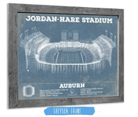 Cutler West College Football Collection 14" x 11" / Greyson Frame Auburn Tigers - Jordan-Hare Vintage Stadium Blueprint 845000160_51516