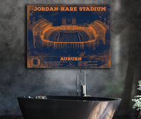 Cutler West Best Selling Collection Auburn Tigers Jordan Hare Vintage Stadium Blueprint