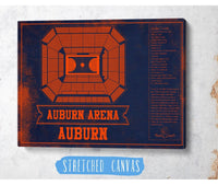 Cutler West Basketball Collection Auburn Tigers Team Color Auburn Arena Vintage Stadium Blueprint