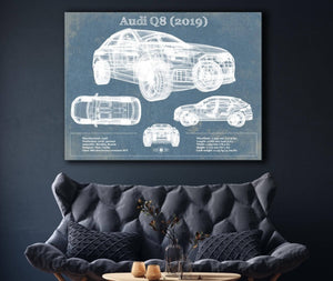 Cutler West Audi Q8 (2019) Blueprint Vintage Auto Print